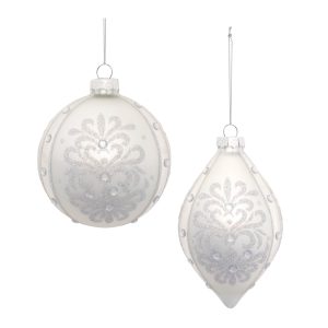 Ornament (Set of 6) 4"D, 5"H Glass