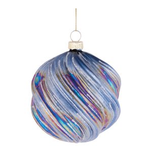 Ball Ornament (Set of 6) 4"D Glass