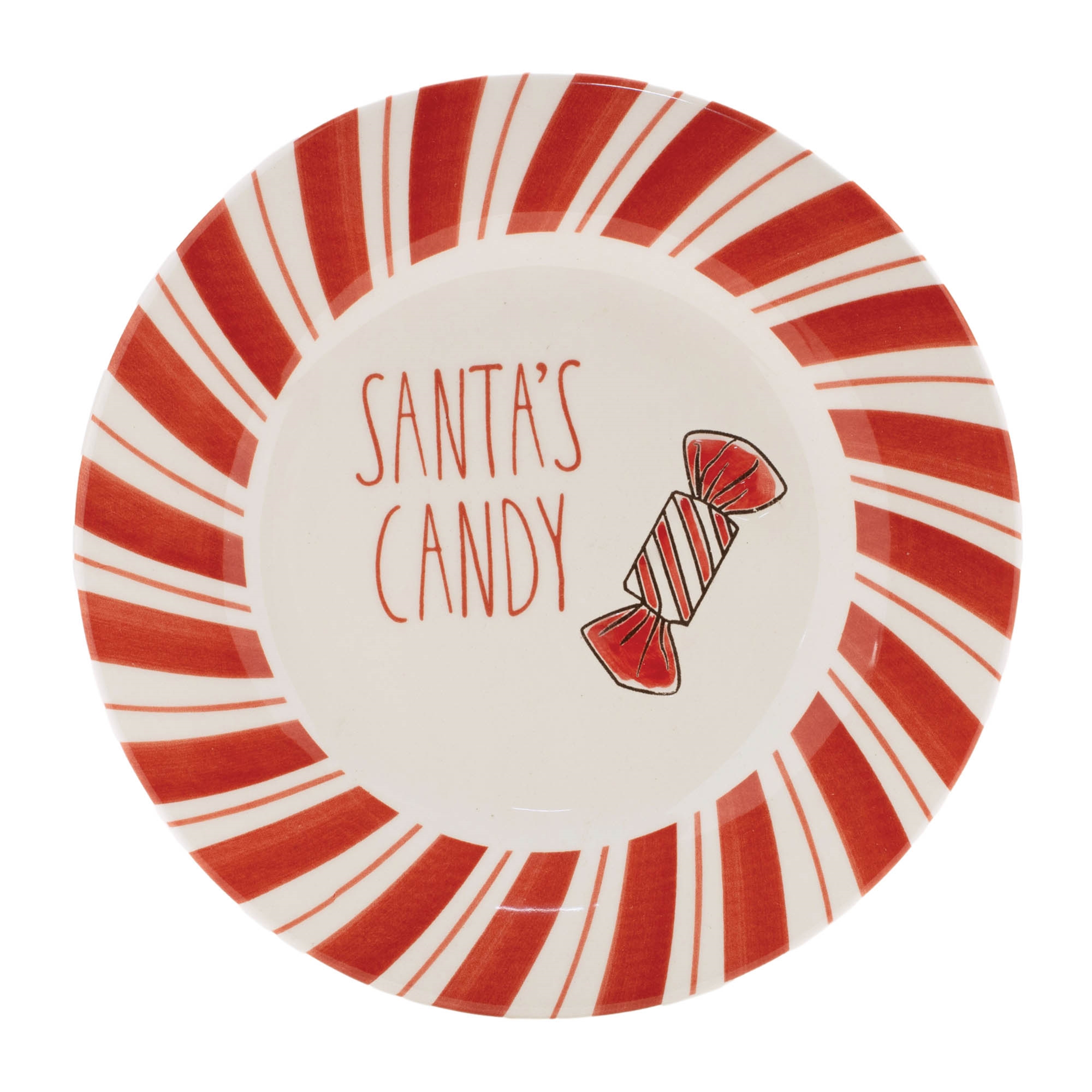 Santa Candy Plate (Set of 4) 8"D Ceramic - Image 3