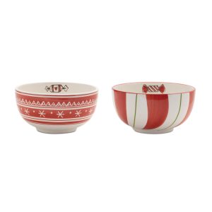 Santa Candy Bowl (Set of 4) 6"D x 3.25"H Ceramic