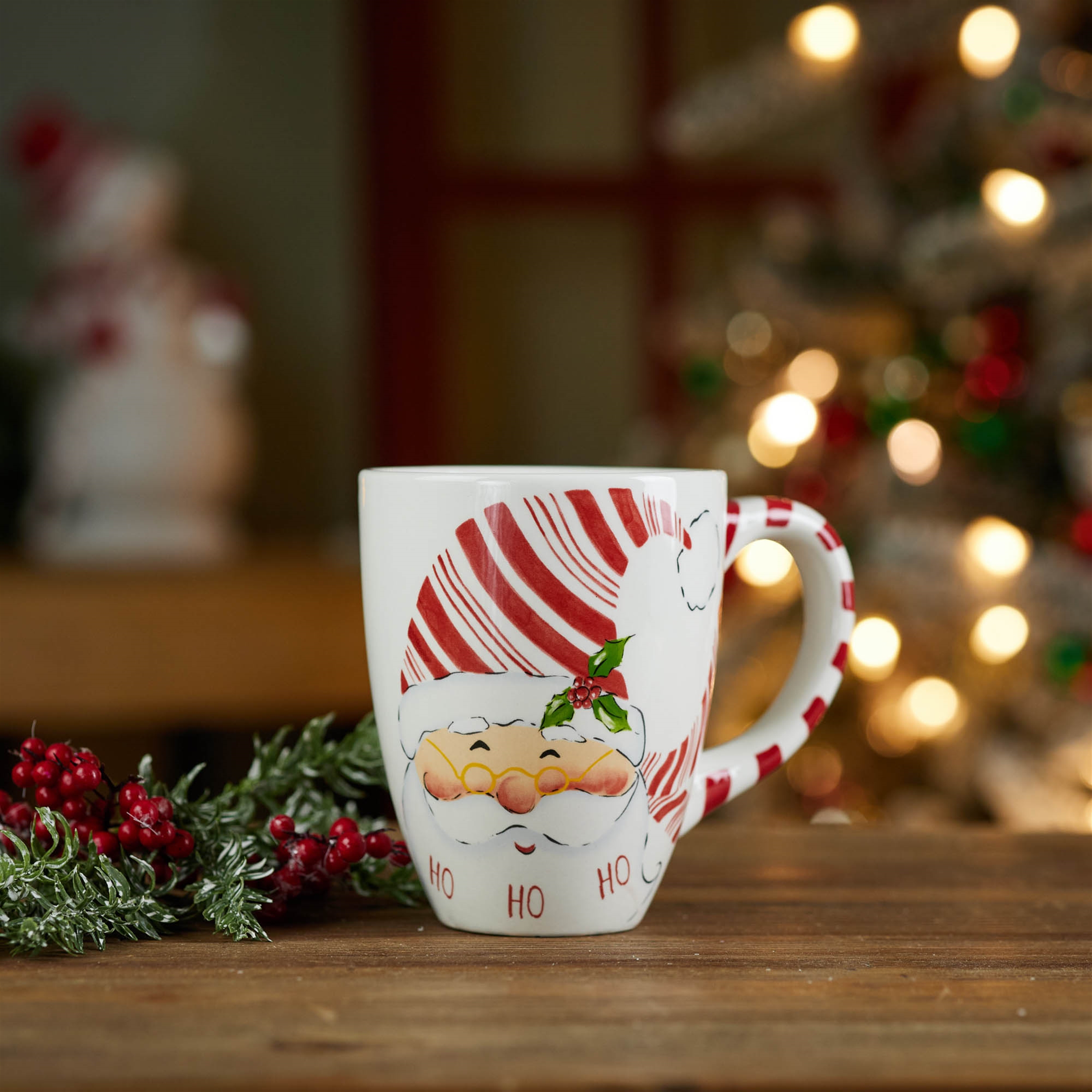 Santa Mug (Set of 2) 5"H Ceramic - Image 2
