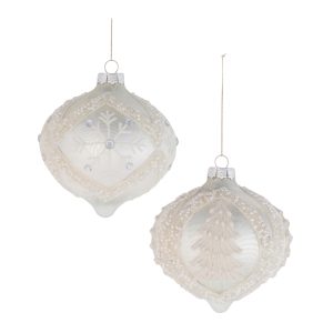 Ornament (Set of 6) 5"H Glass