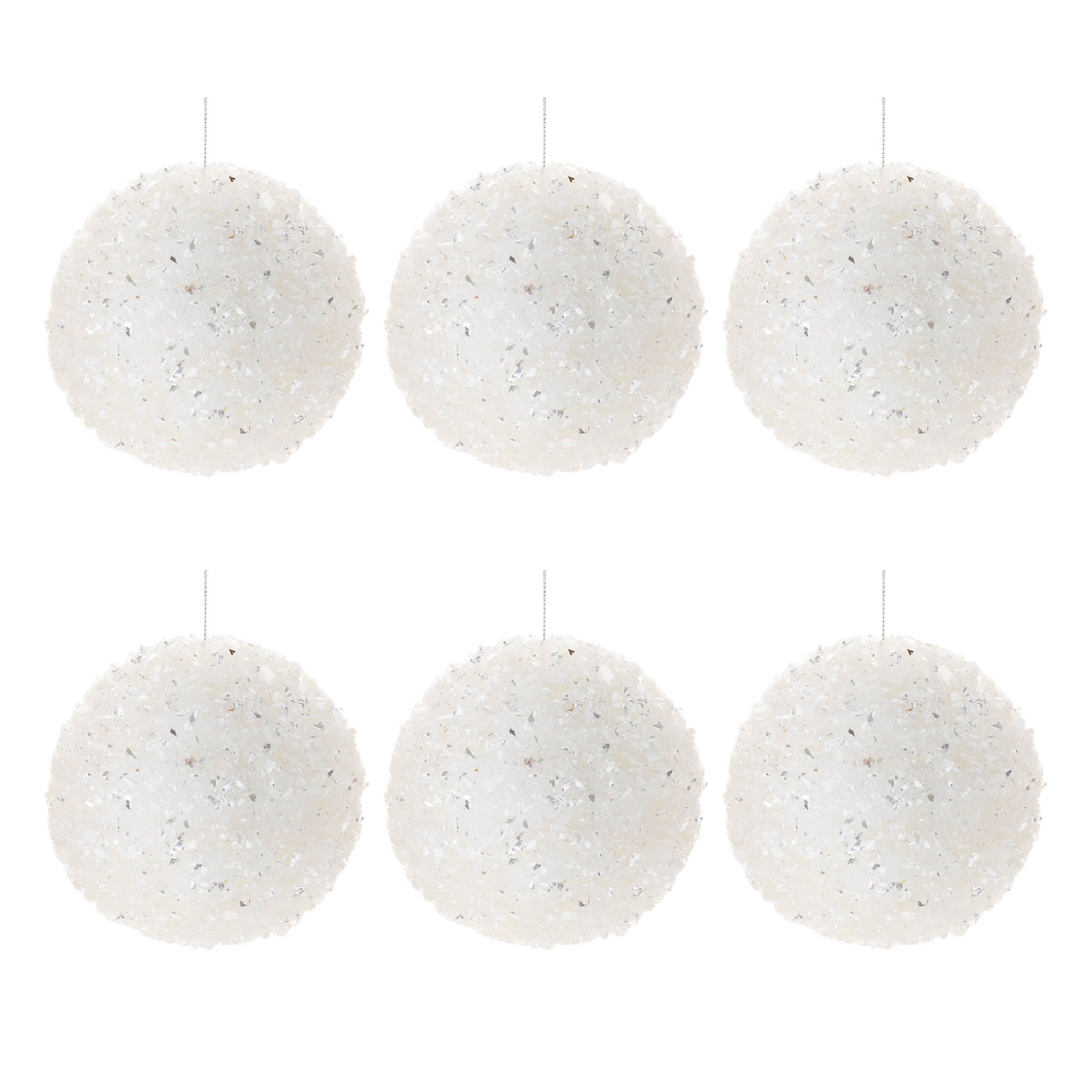 Ball Ornament (Set of 6) 5"D Foam - Image 3