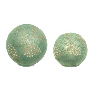 LED Globe w/Cone (Set of 2) 5"H, 7.5"H Glass 3 AA Batteries Not Included