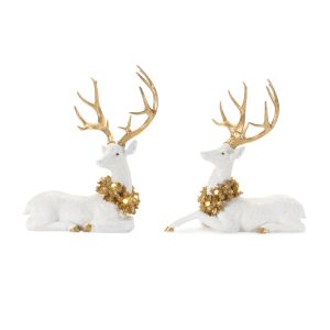 LED Deer (Set of 2) 16"L x 20"H, 19.5"L x 20"H Resin 3 AA Batteries Not Included