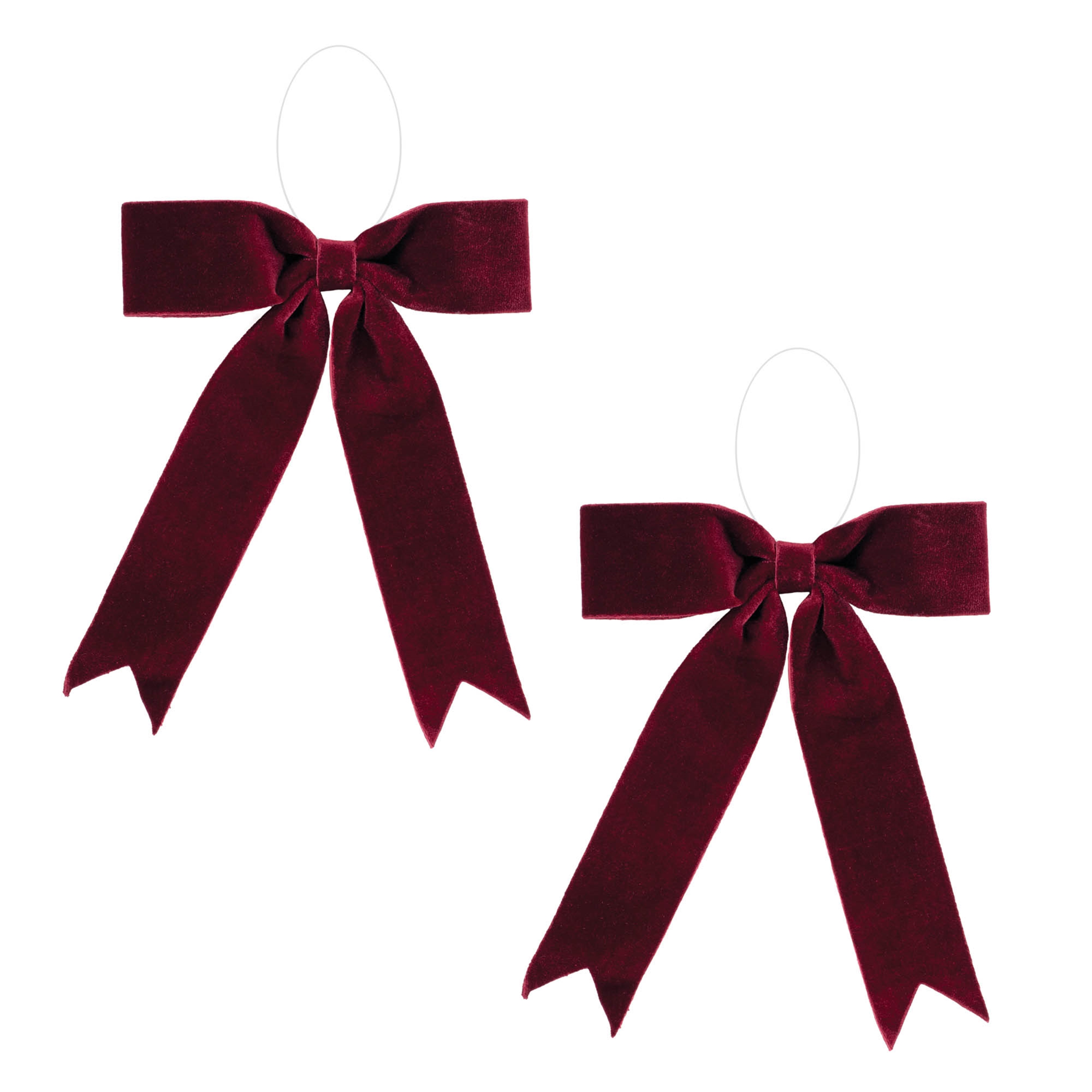 Bow Ornament (Set of 2) 13"W x 13"H Polyester - Image 2