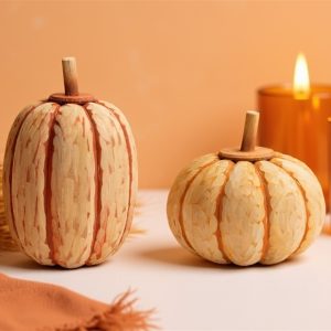 Pumpkin (Set of 2) 8.5"H, 11.5"H Wood