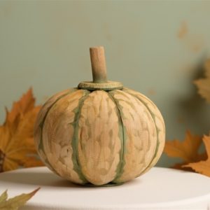 Pumpkin (Set of 2) 7"D x 7"H Wood/MDF