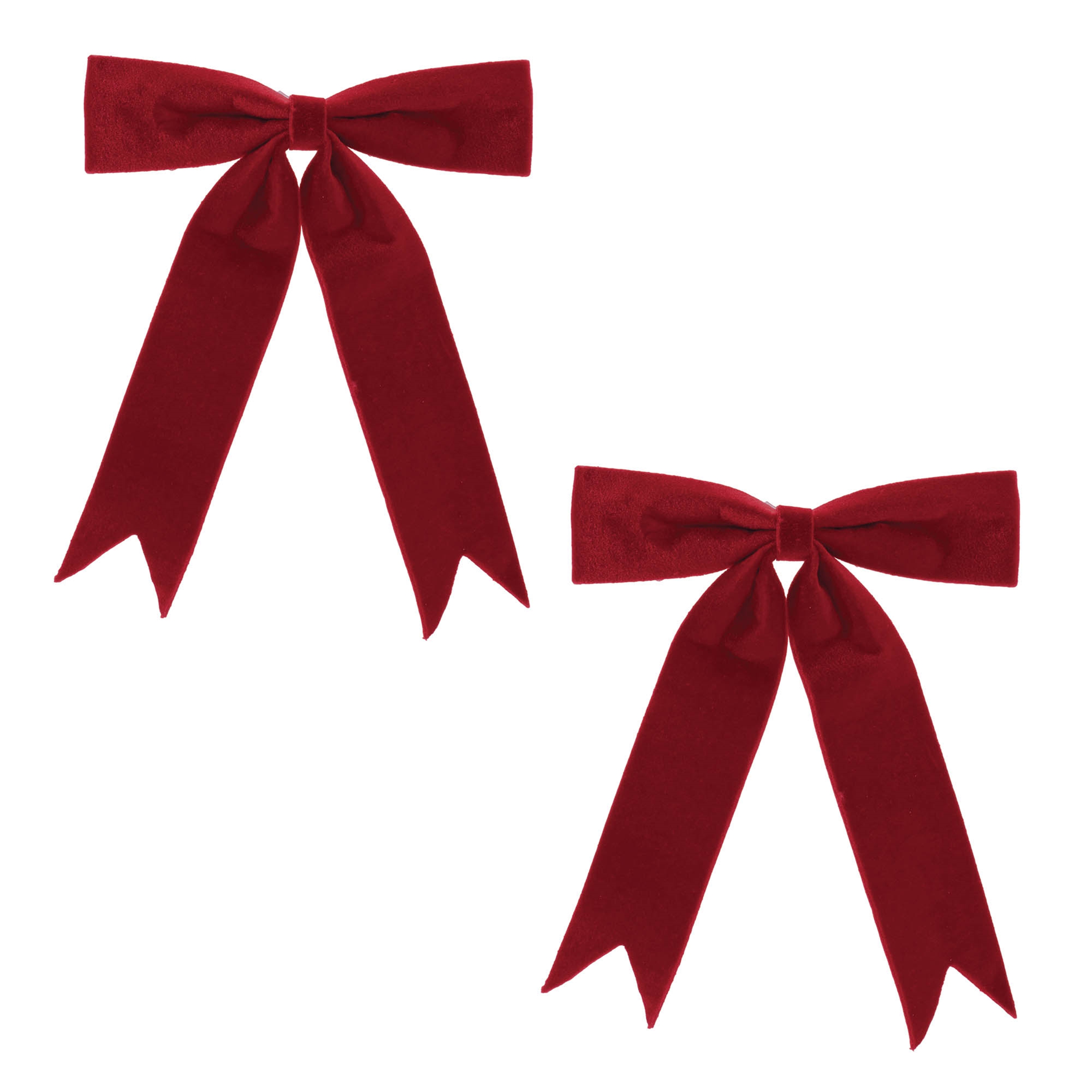 Bow Ornament (Set of 2) 13"W x 13"H Polyester - Image 2