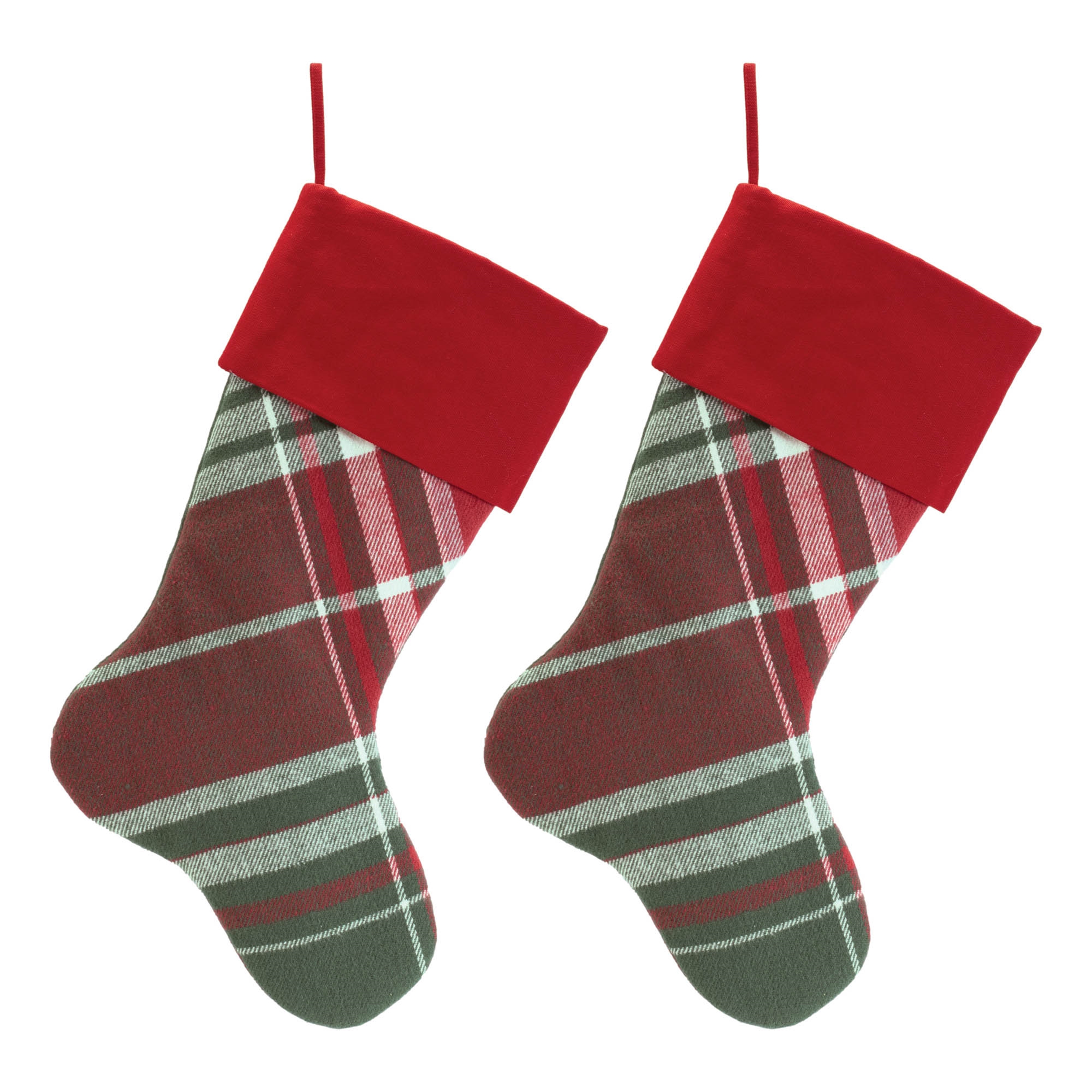 Stocking (Set of 2) 17"H Cotton - Image 2