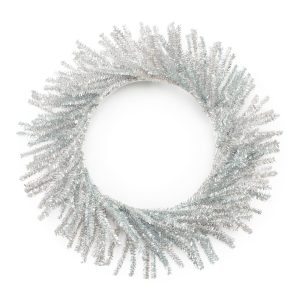 Tinsel Wreath 21"D PVC