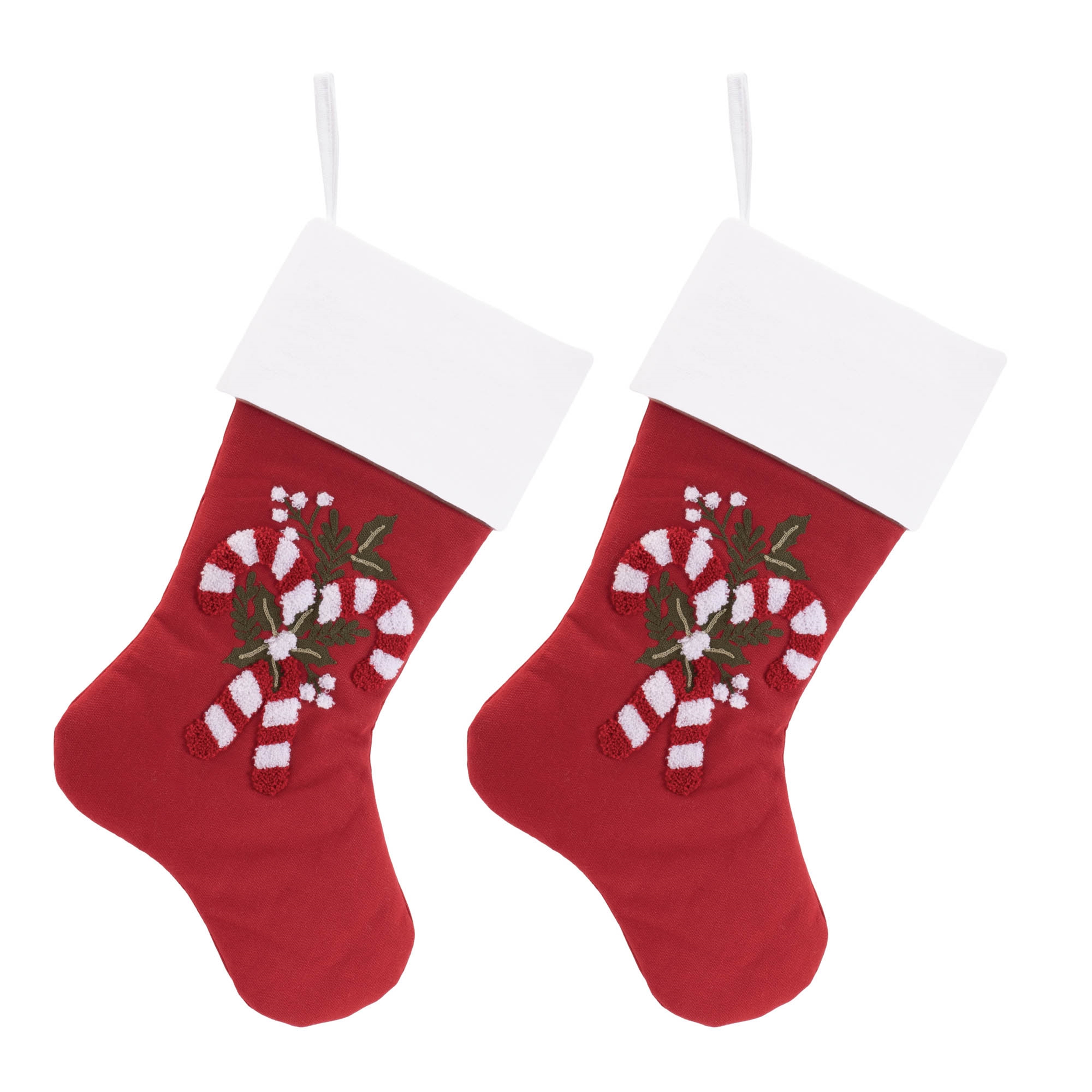 Stocking (Set of 2) 17"H Cotton - Image 2