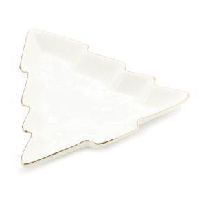 Trinket Tree Dish (Set of 6) 6.5"L x 1"H Porcelain