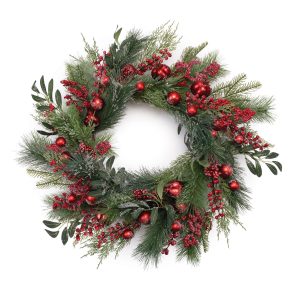 Pine Wreath 24"D Plastic/Styrofoam
