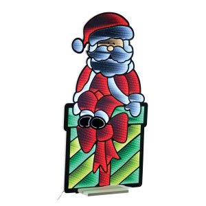 Santa on Package Ekkolight 47"H Acrylic UL Plug