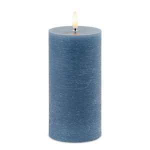 FIA Wick Candle BLUE (Set of 2) 3"D x 6"H Wax/Plastic 2 C Batteries Not Included