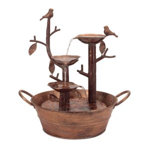 Fountain w/Birds 18.5"H Iron