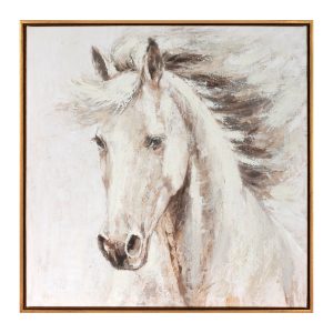 Framed Horse Canvas 24"SQ Canvas/Wood/Plastic