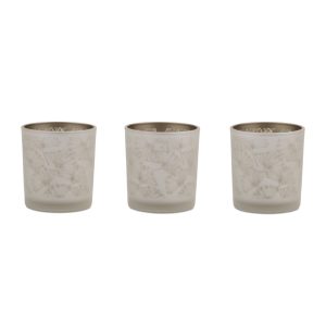 Votive Holder (Set of 3) 2.5"D x 3"H Glass