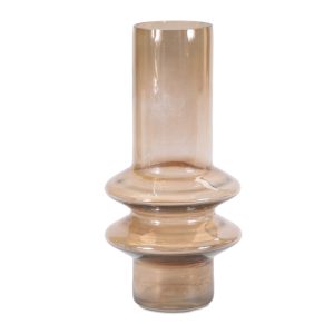 Vase (Set of 2) 4"D x 9"H Glass