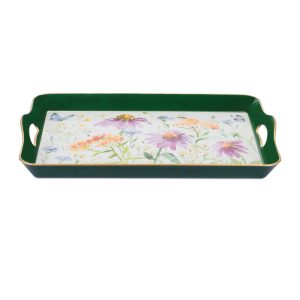 Flower, Butterfly & Bee Tray 17"L x 11.5"W Plastic/Paper