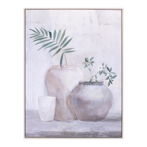 Framed Foliage Vase Canvas 24"L x 32"H Canvas/Plastic/MDF