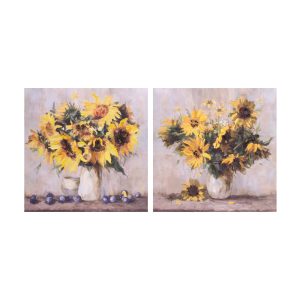 Sunflower Canvas (Set of 2) 23.5"SQ Canvas/MDF