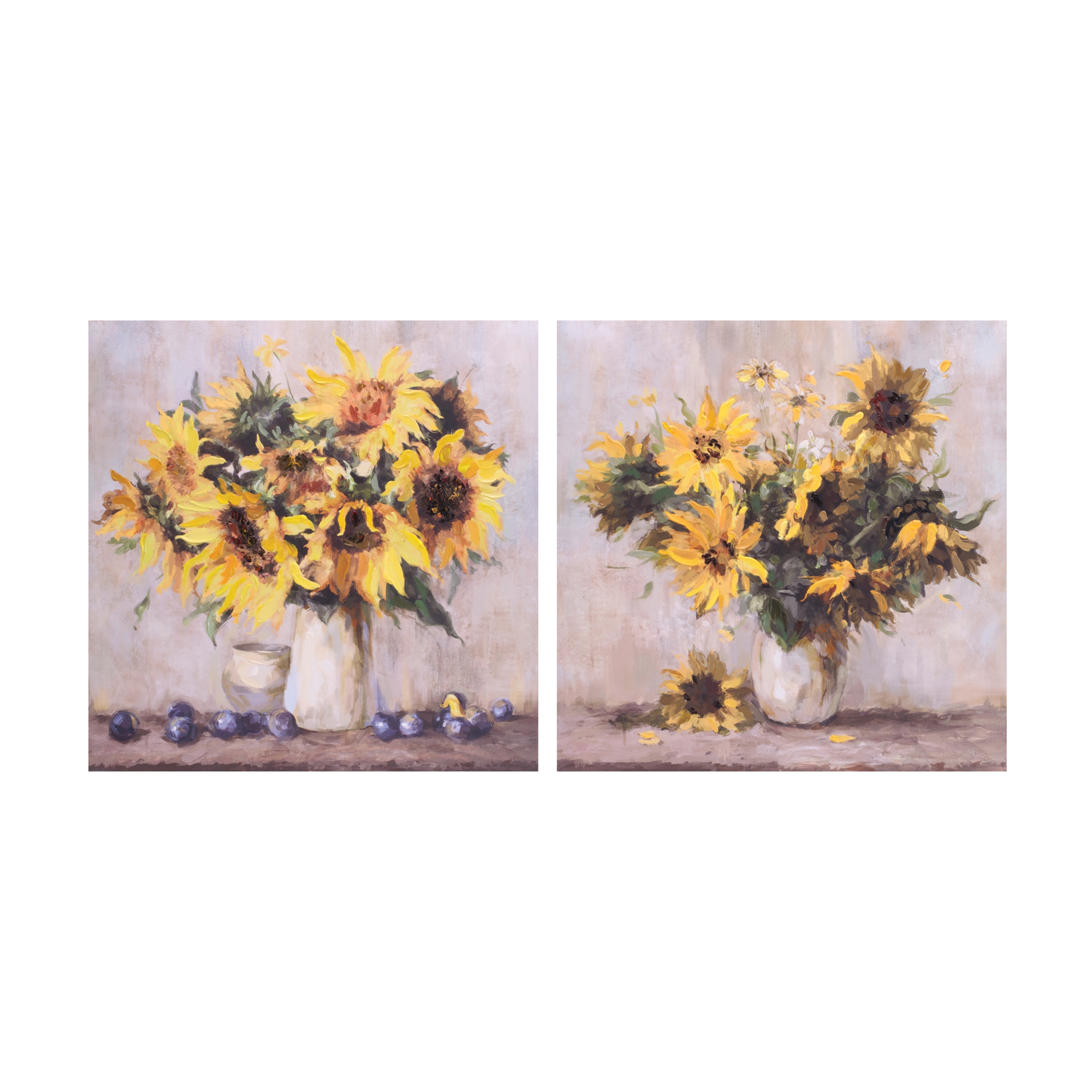 Sunflower Canvas (Set of 2) 23.5"SQ Canvas/MDF