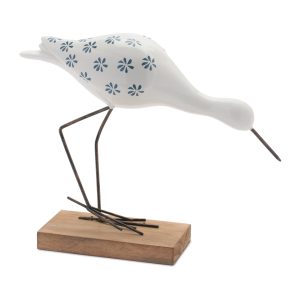 Sea Bird on Base (Set of 4) 11"L x 9"H Resin/Metal