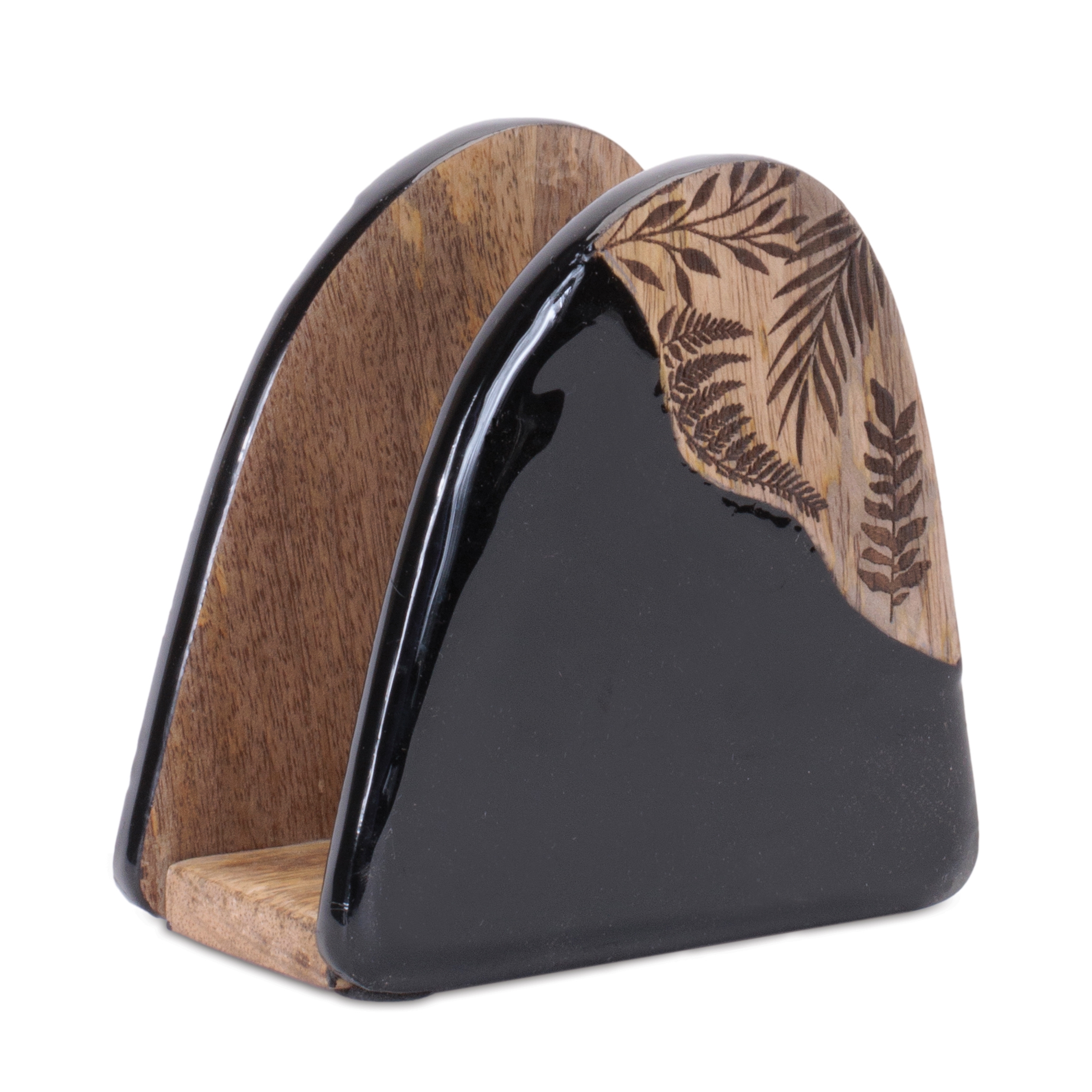 Coaster w/Holder (Set of 5) 5"H Wood - Image 3