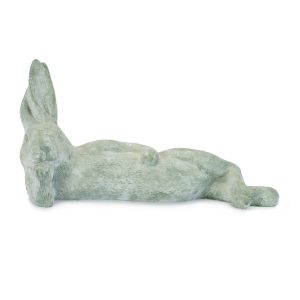 Laying Rabbit (Set of 2) 16"L x 8"H Resin