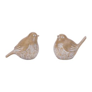 Bird (Set of 6) 3.75"H, 4"H Resin