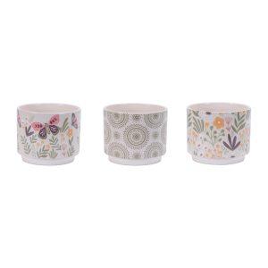 Container (Set of 3) 5"D x 4.5"H Dolomite