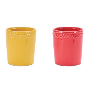 Container (Set of 2) 3.5"D x 4"H Stoneware