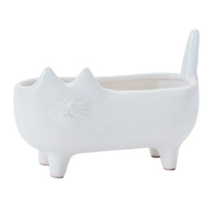 Cat Container (Set of 2) 6"L x 4.25"H Ceramic