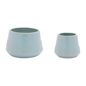 Container (Set of 2) 5"D x 4.25"H, 7.5"D x 5"H Ceramic