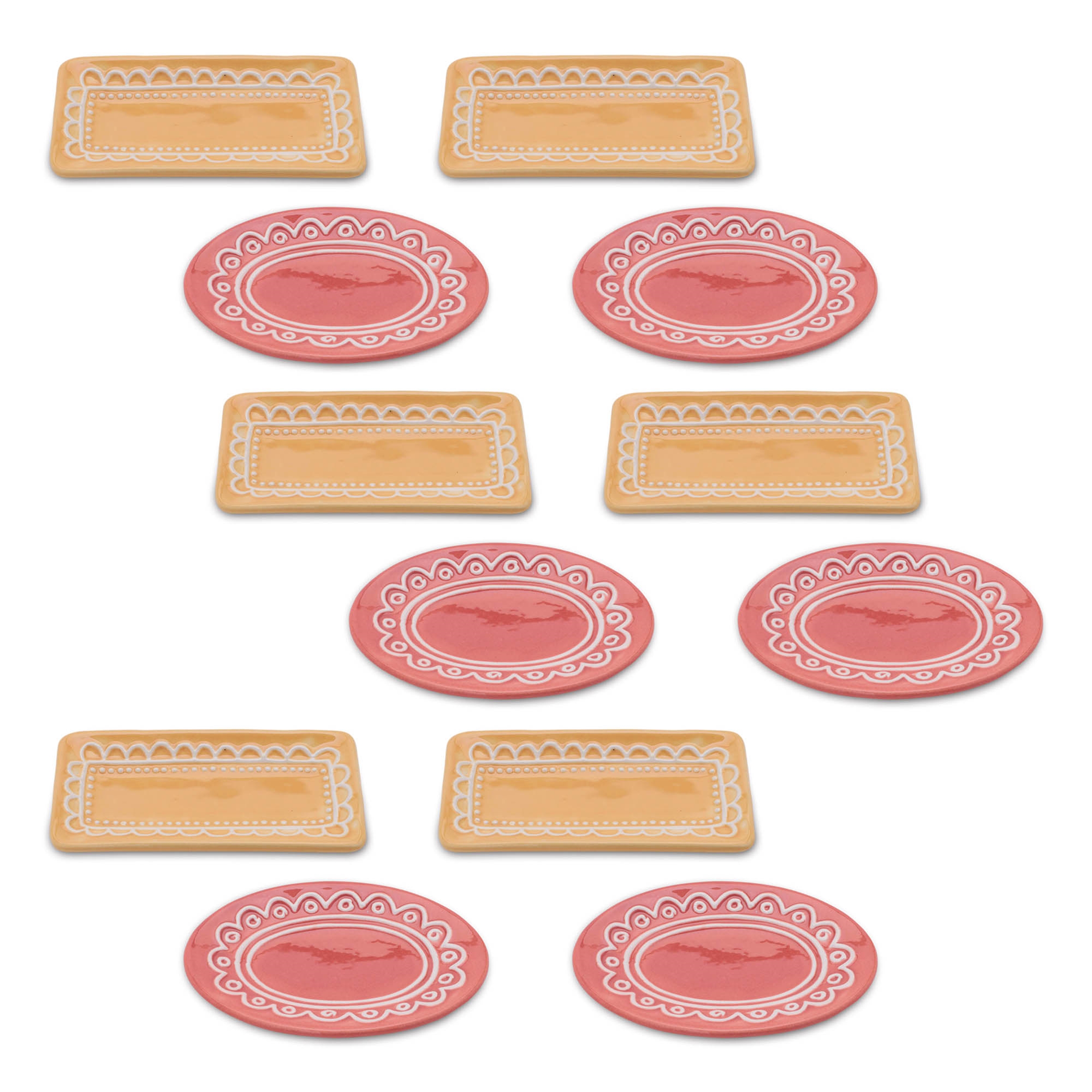 Trinket Dish (Set of 12) 6"L Ceramic - Image 7