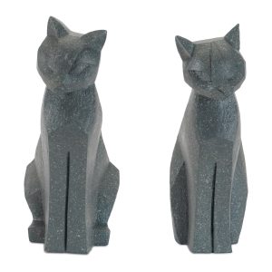 Cat (Set of 4) 12"H Resin