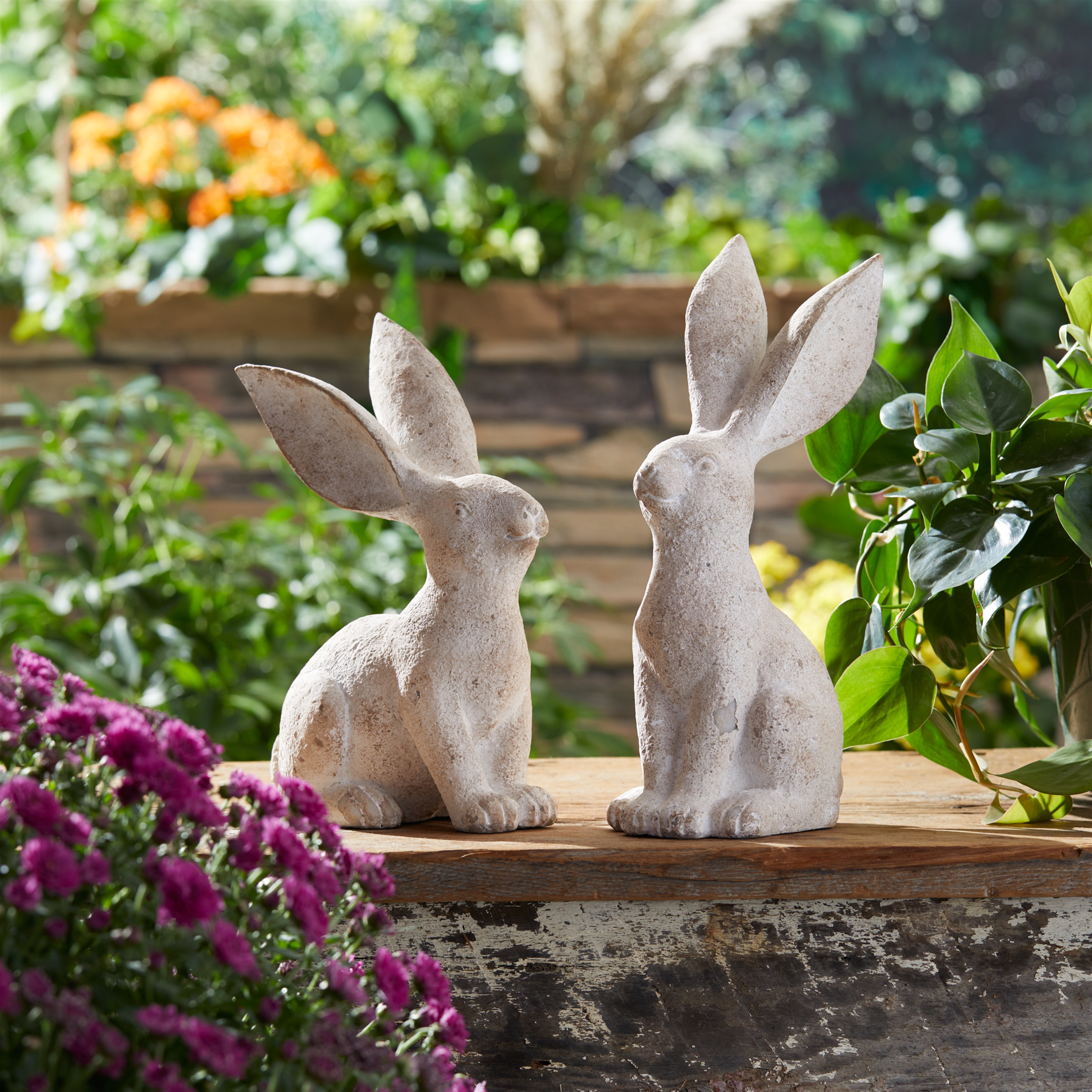Rabbit (Set of 4) 10"H, 11.5"H Resin - Image 2