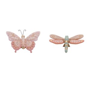 Butterfly/Dragonfly (Set of 4) 4"L x 6.5"W x 2"H Resin