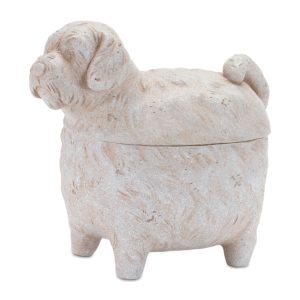 Dog Box (Set of 4) 5"L x 5.25"H Resin