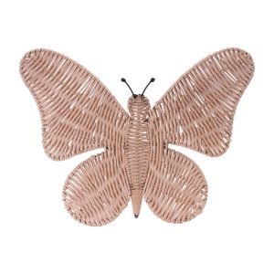 Butterfly 18"L x 14"H Metal/Rattan