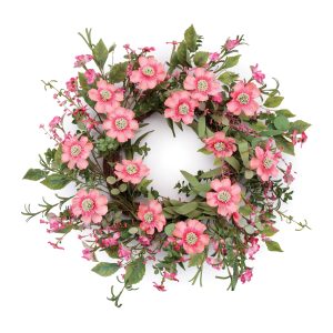 Mixed Scabiosa Wreath 22"D EVA/Polyester