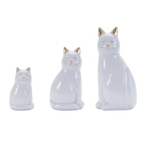 Cat (Set of 6) 3"H, 4.5"H, 6"H Resin