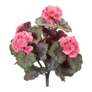 Geranium Bush (Set of 2) 19"H Polyester