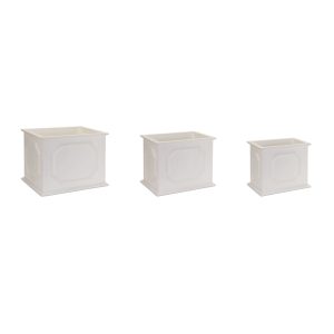 Planter (Set of 3) 13"L x  11.25"H, 15.5"L x 12.25"H, 18"L x 13.25"H MDF