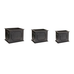 Planter (Set of 3) 13"L x  11.25"H, 15.5"L x 12.25"H, 18"L x 13.25"H MDF
