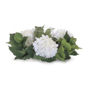 Hydrangea Candle Holder (Set of 2) 12"D x 7"H Polyester/Glass