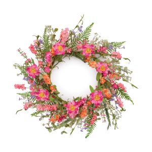 Mixed Floral Wreath 20"D Polyester