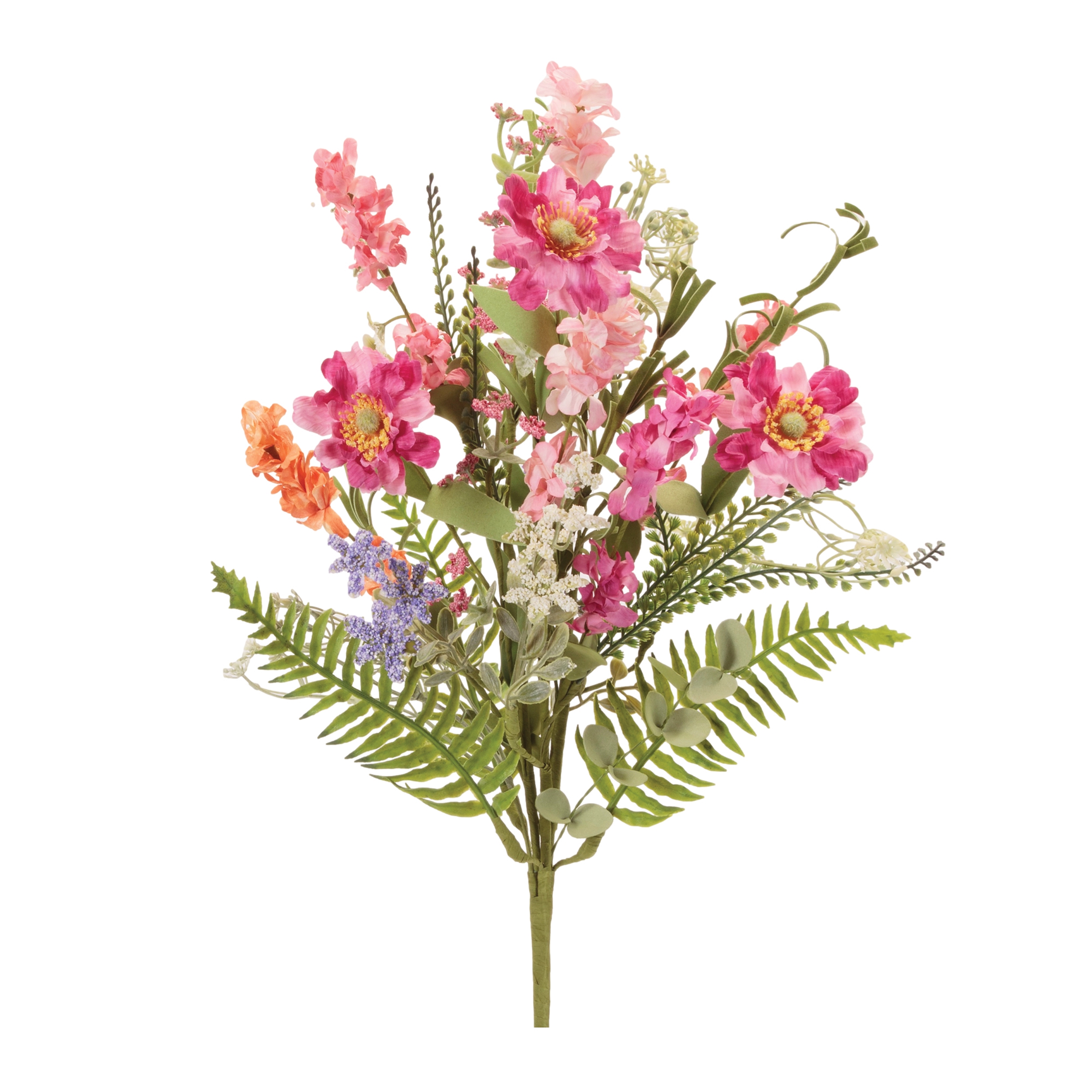 Mixed Floral Bush (Set of 2) 21"H Polyester